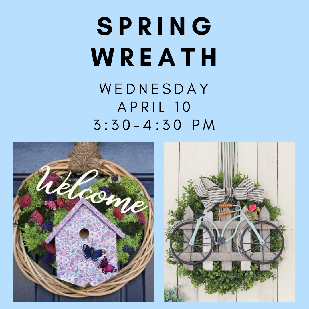 spring wreath at lazy crafternoon