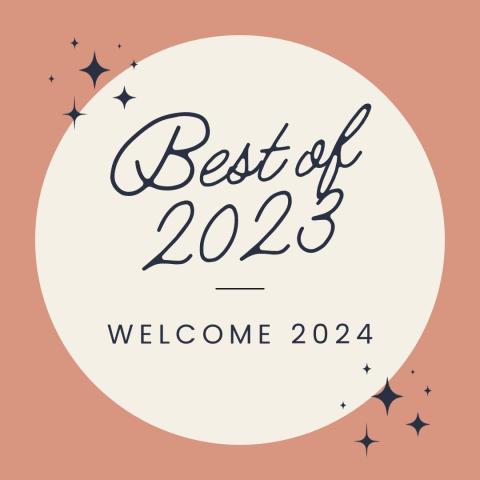 Graphic saying "Best of 2023. Welcome 2024."