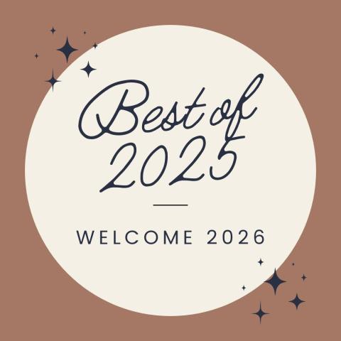 Image stating Best of 2025, Welcome 2026 against a cream background