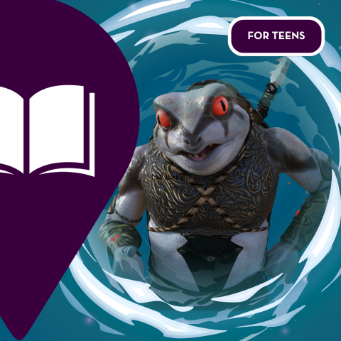 An illustration of a fantastical frog.