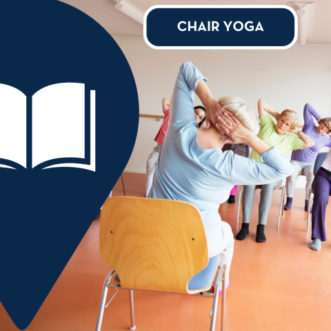 Chair yoga @ MPL happens at 11:00 AM on every first Monday of the month in 2026! 