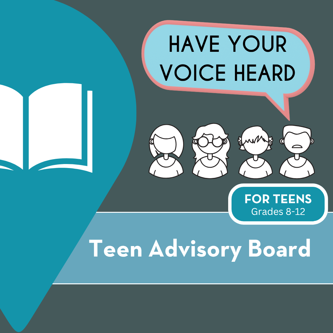 An illustration of four teens with the text bubble "Have your voice heard" above their heads.